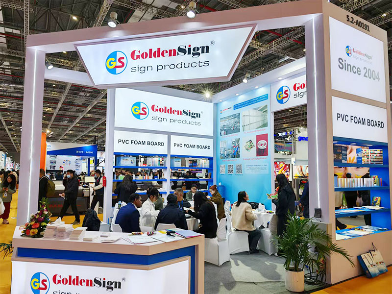 Goldensign يعرض صفائح رغوة PVC في المعرض الدولي
