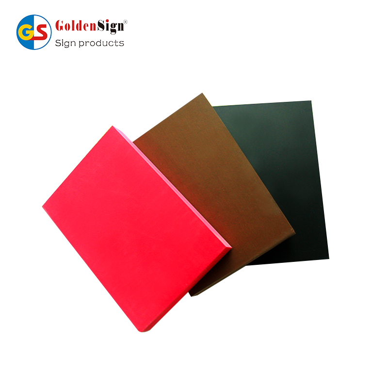 Goldensign Manufacturer Color 4x8 PVC Foam Board سقف الأبواب الإعلان عن صفائح الرغوة البلاستيكية البيضاء