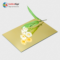Goldensign PEDF Clating Wall Cladding ACM Aluminium Composite Pane ACP Alucobond