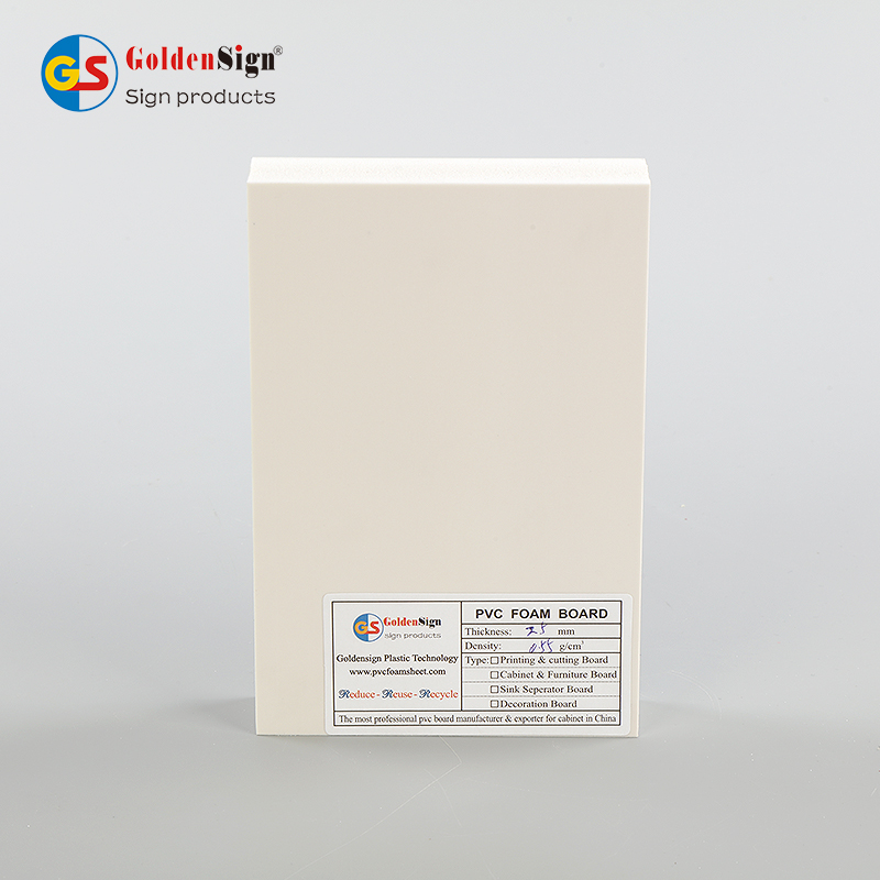 Goldensign White 18mm Pvc Celuka Board لوحة الحائط خزائن لوح لوح إسفنجي من البولي فينيل كلورايد