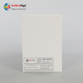 Goldensign 1-25mm PVC لوح مقذوف مشترك لوح فوركس بثق PVC لوح رغوة PVC ملون كبير